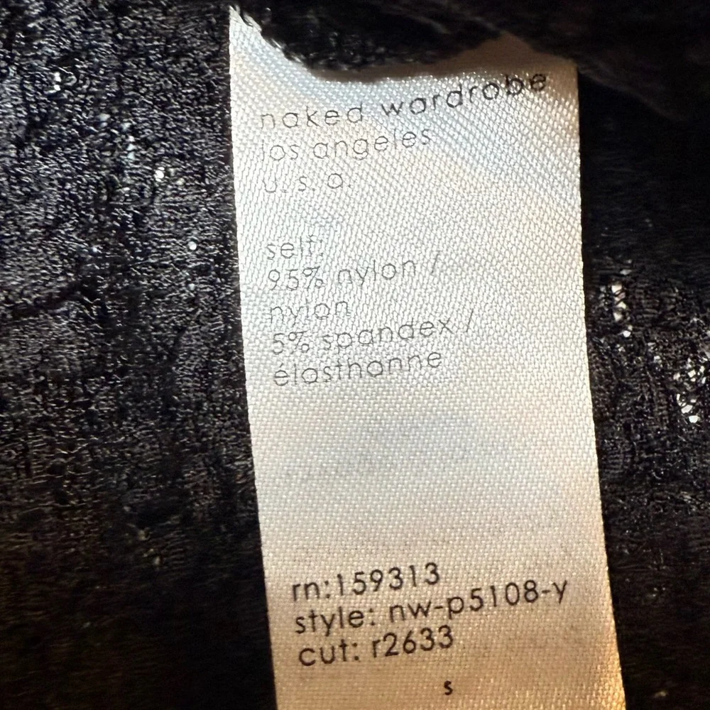 Naked Wardrobe🖤 Black Stretch Lace straight leg pants | small | NWT - Picture 8 of 15